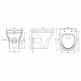 Tavistock Lindo Back To Wall Toilet With Pan And Seat