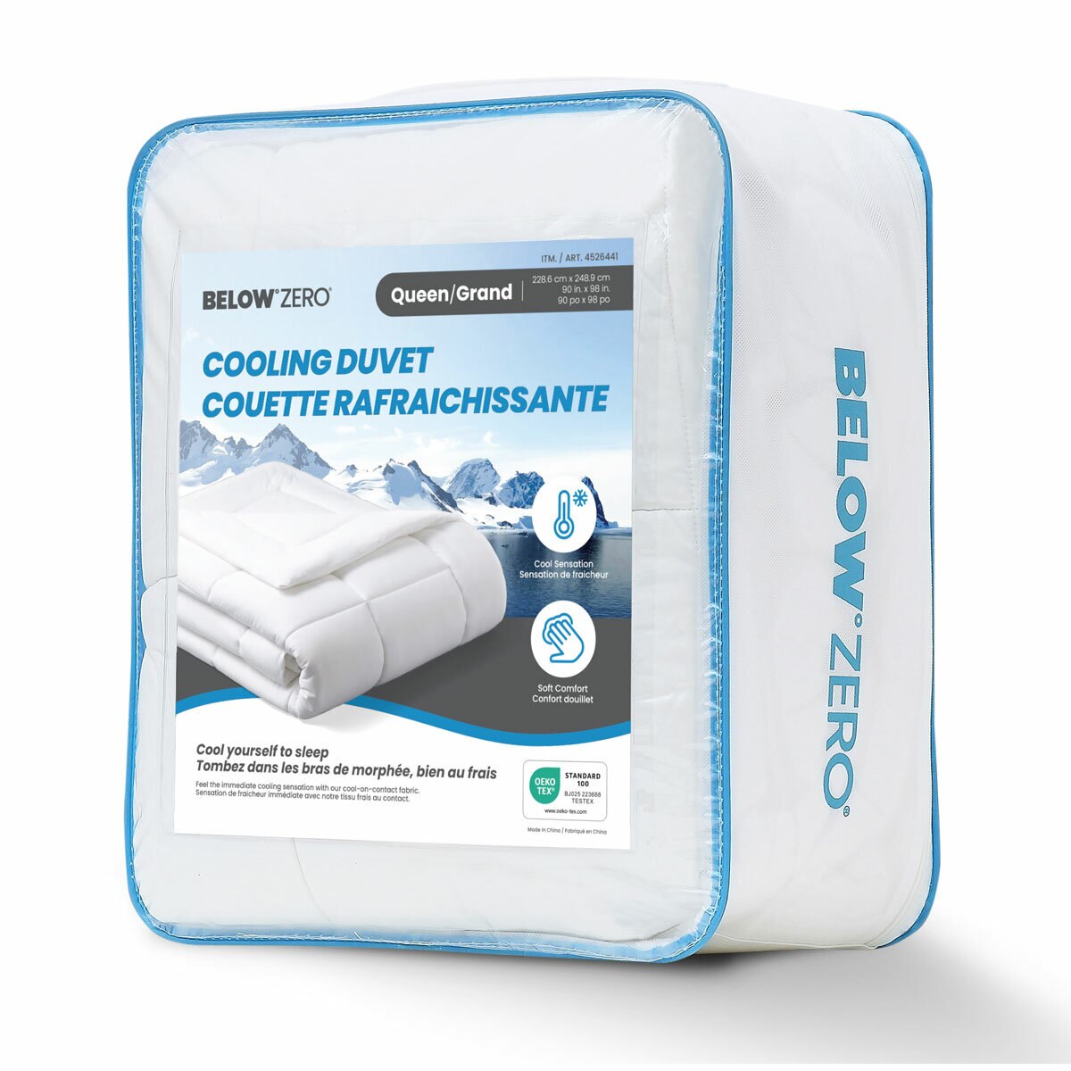 Below Zero White Cooling Comforter, 229 x 249 cm