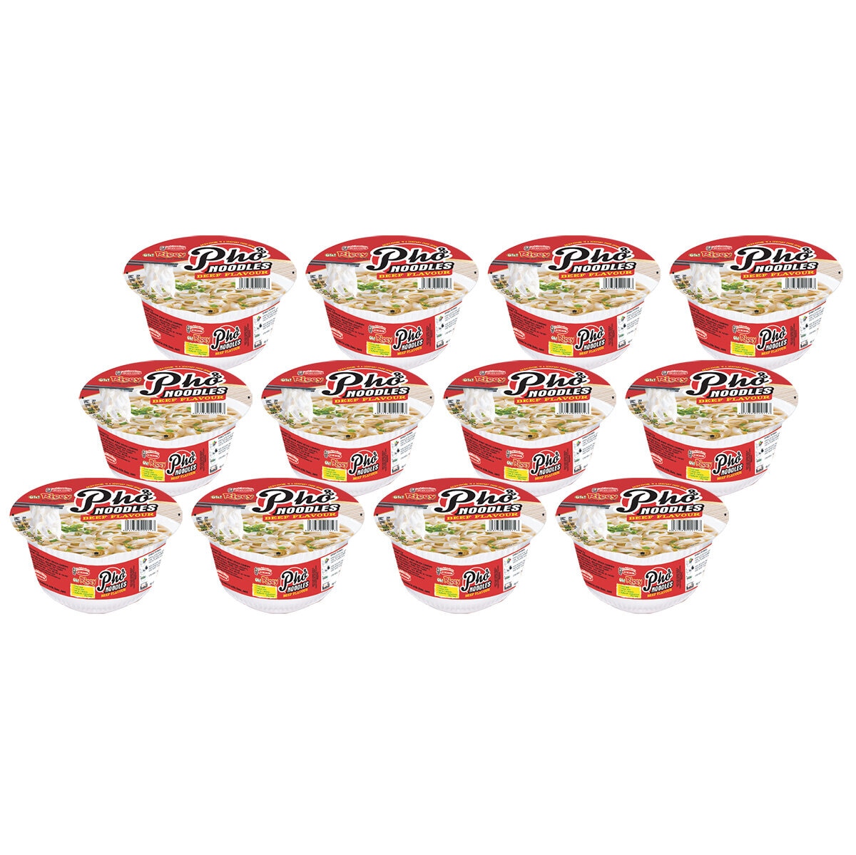 Oh! Ricey Pho Noodles Beef Flavour, 12 x 71g