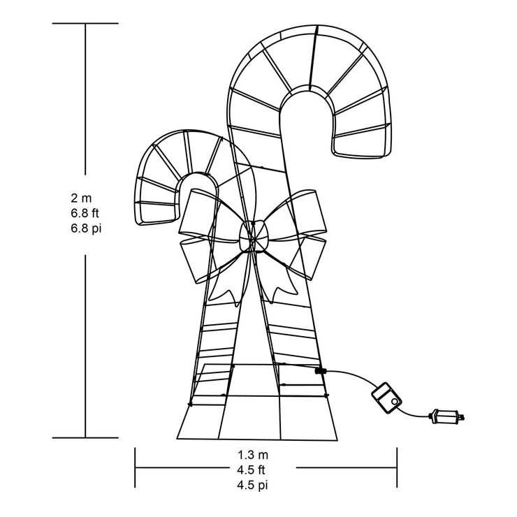 Christmas 82 inch Candy Canes on Costco.co.uk