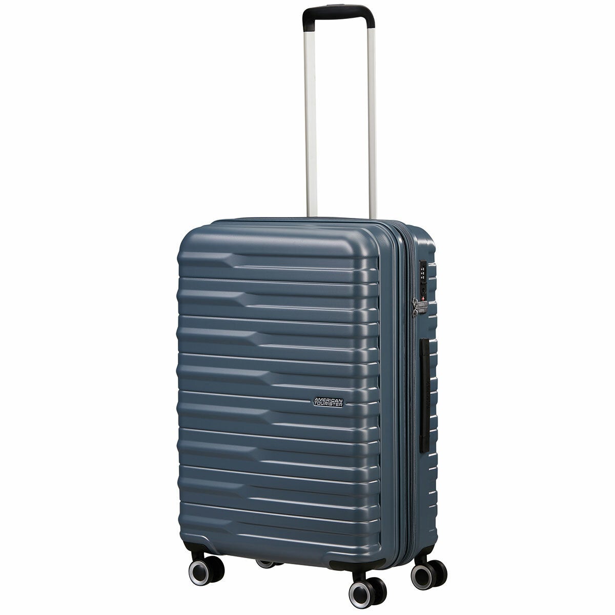 American Tourister 3pc Luggage Set Spinner Case In Storm Blue