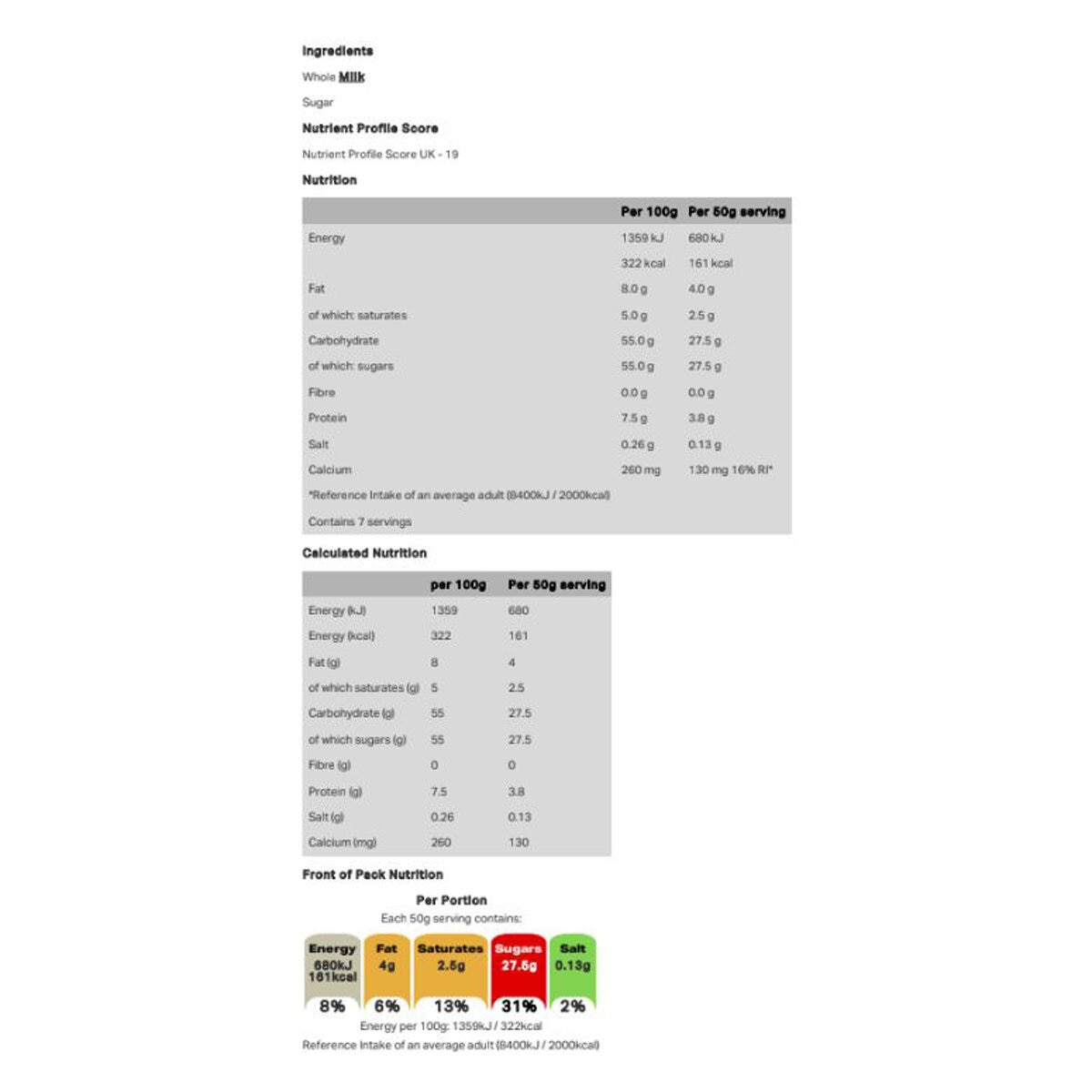 Nutritional Information