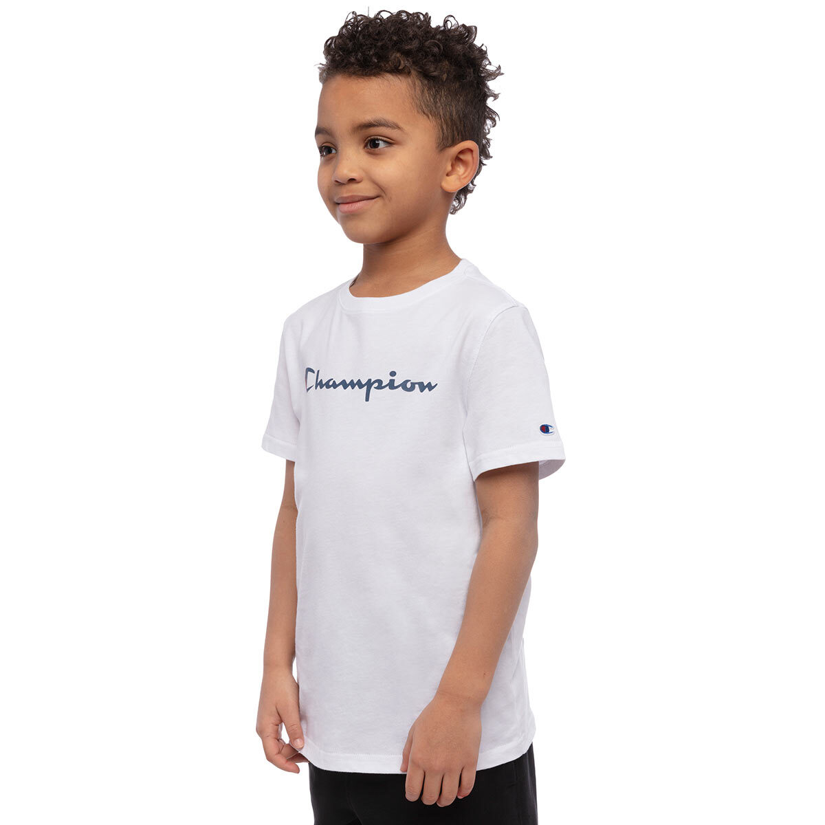 Champion Boy's 2 Pack Short Sleeve T-shirt in White/Shield Blue