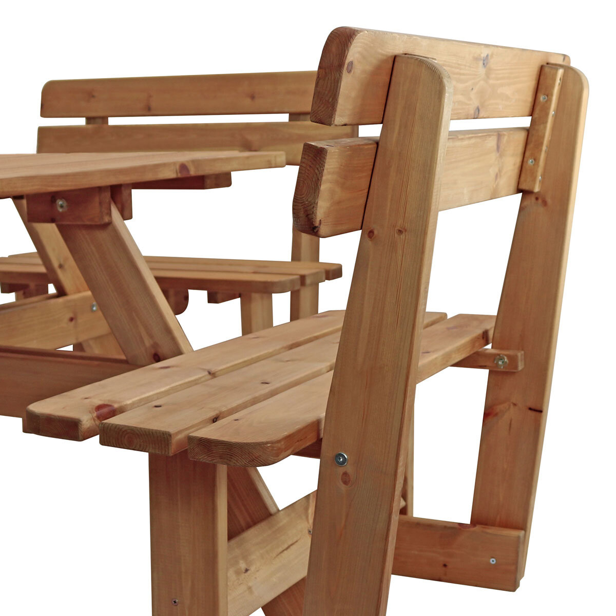 Zest 8 Seater Wooden Picnic Table Bench with Backs