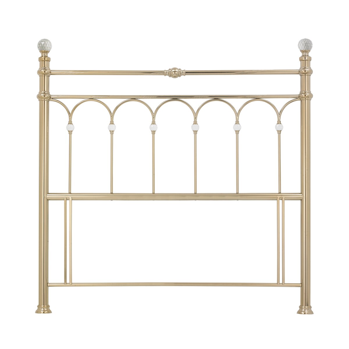 Bentley Cristina Champagne Brass Finish Metal Bed Frame, Double Costco UK