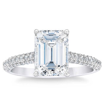 3.56ctw Emerald Cut Diamond Ring, Platinum