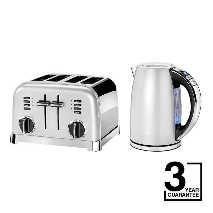 Front Profile of Cuisinart Kettle and Toaster set Front Profile of Cuisinart Kettle and Toaster set