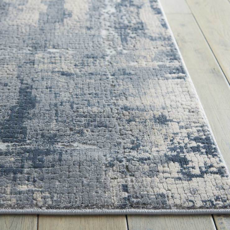 Rustic Textures Faded Blue Rug in 3 Sizes Costco UK