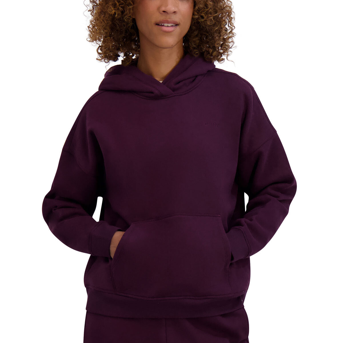 DKNY Sport Women's Fleece Hoodie in Purple