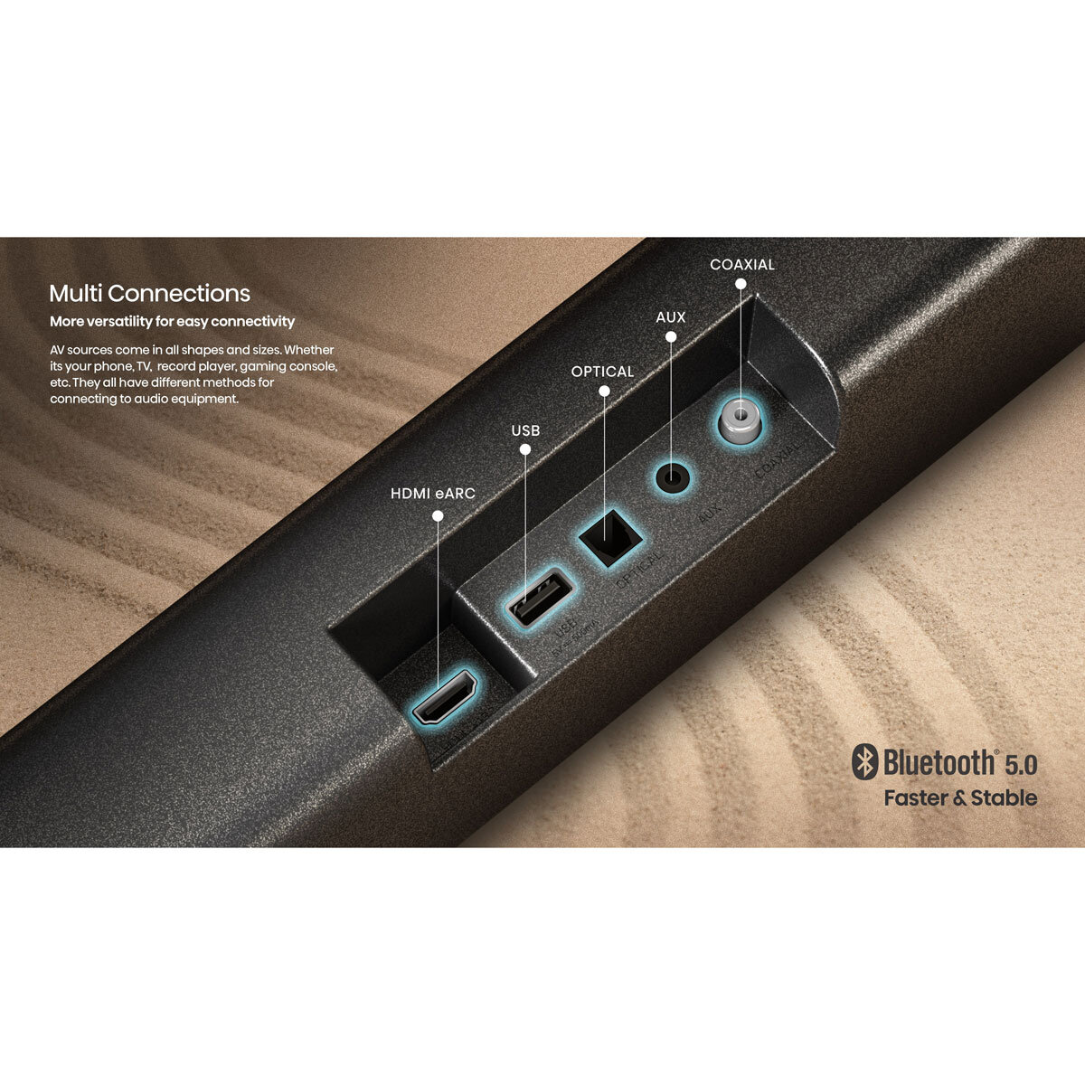 Buy Hisense AX5100G 5.1ch, Soundbar with Wireless Subwoofer, 2 Rear Speakers and Bluetooth at Costco.co.uk