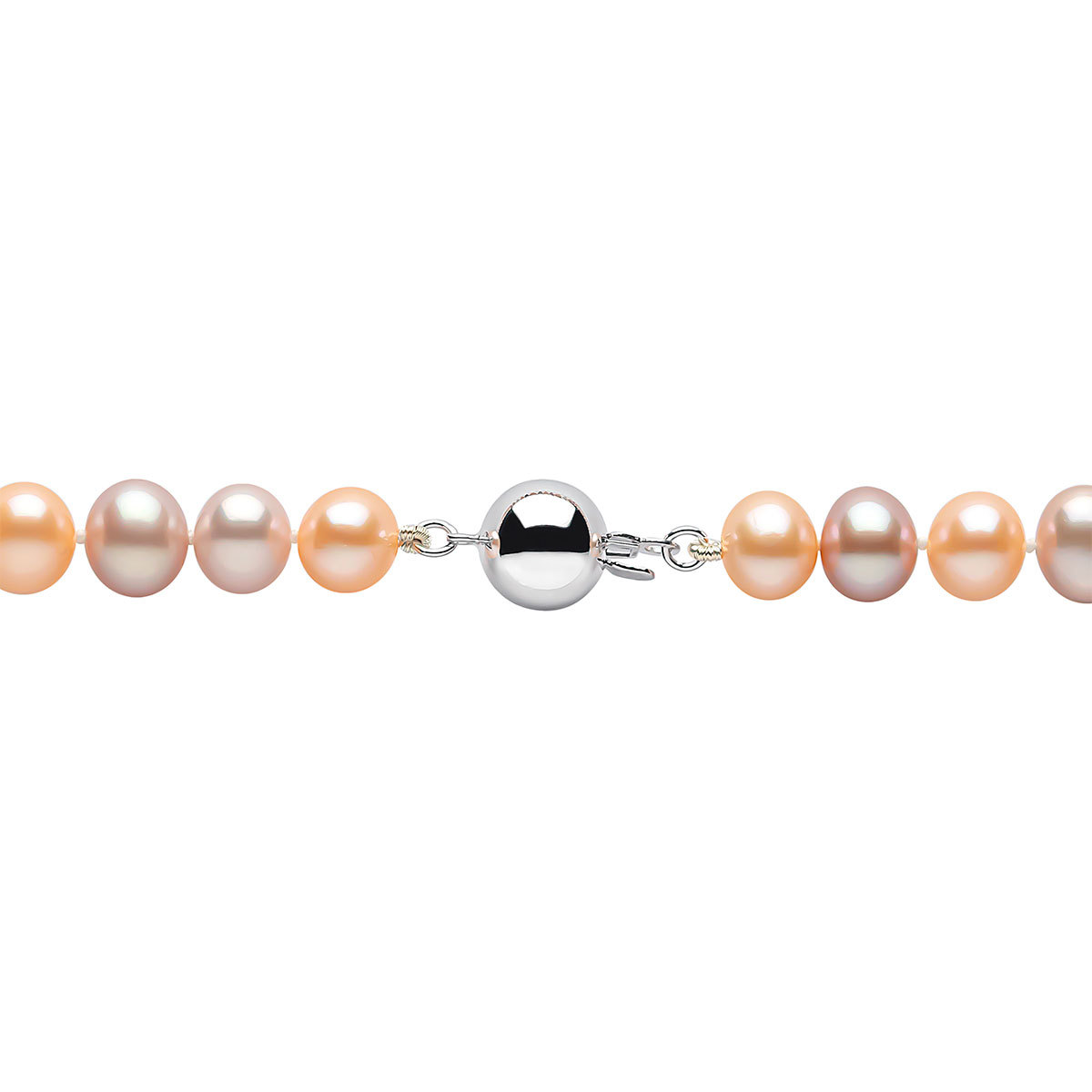 6-6.5mm Cultured Freshwater Multi Colour Pearl Bracelet, 18ct White Gold