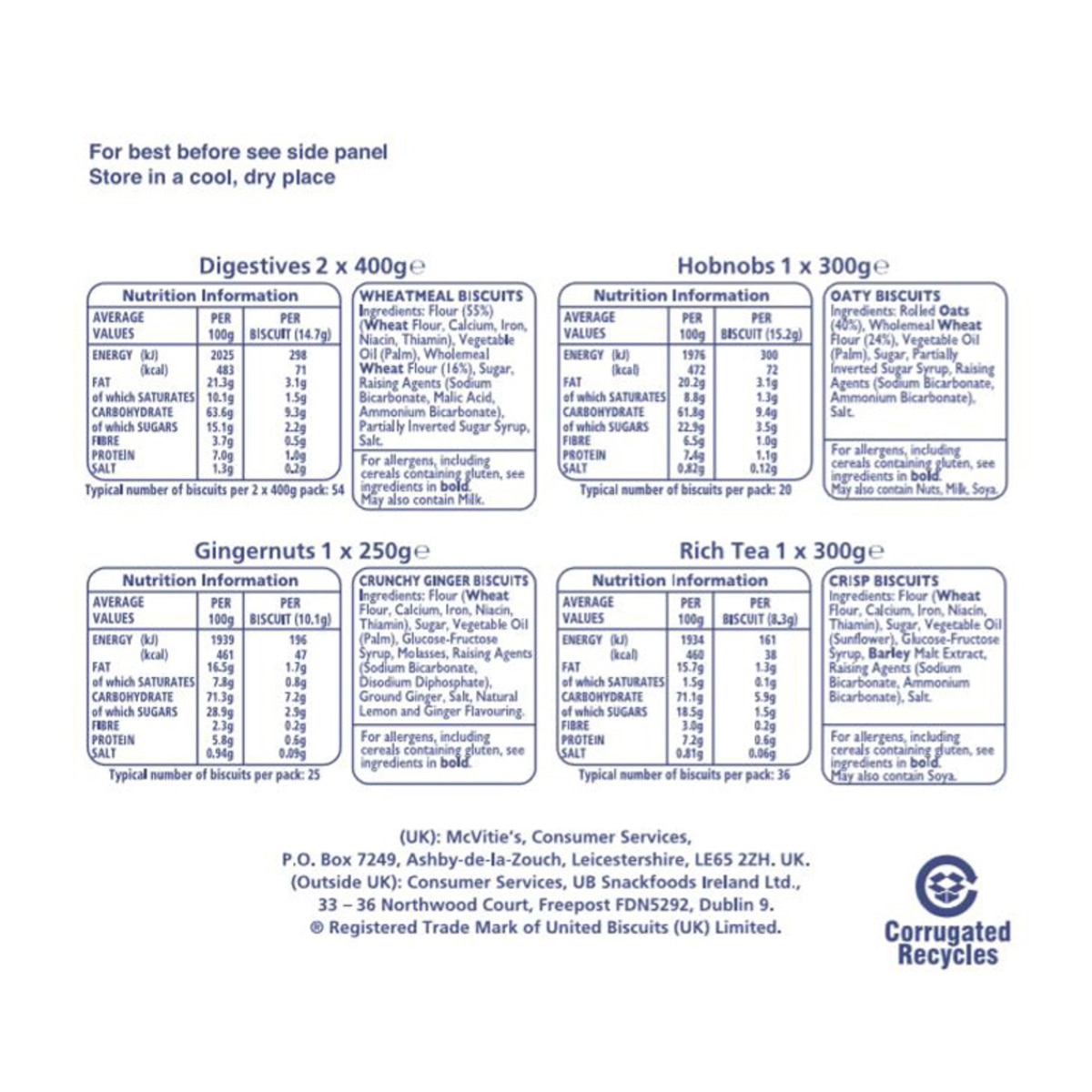 McVities Everyday 5 Pack Nutritional Information