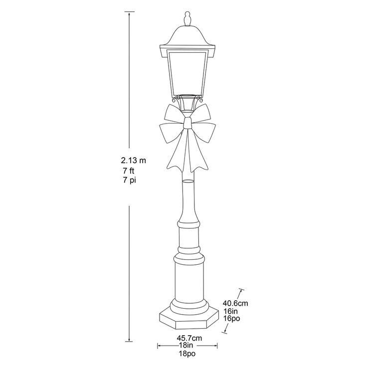 Christmas Light Up 7ft Lamp Post on Costco.co.uk