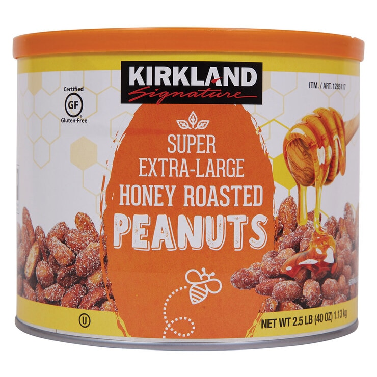 Kirkland Signature Super ExtraLarge Honey Roasted Peanuts, 1.13kg
