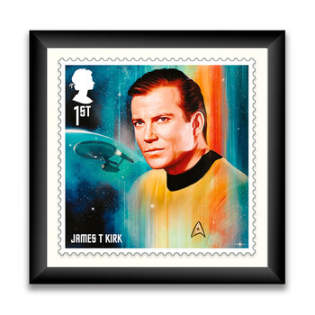 Star Trek Captain Kirk Framed Royal Mail® Collectable Stamp Print