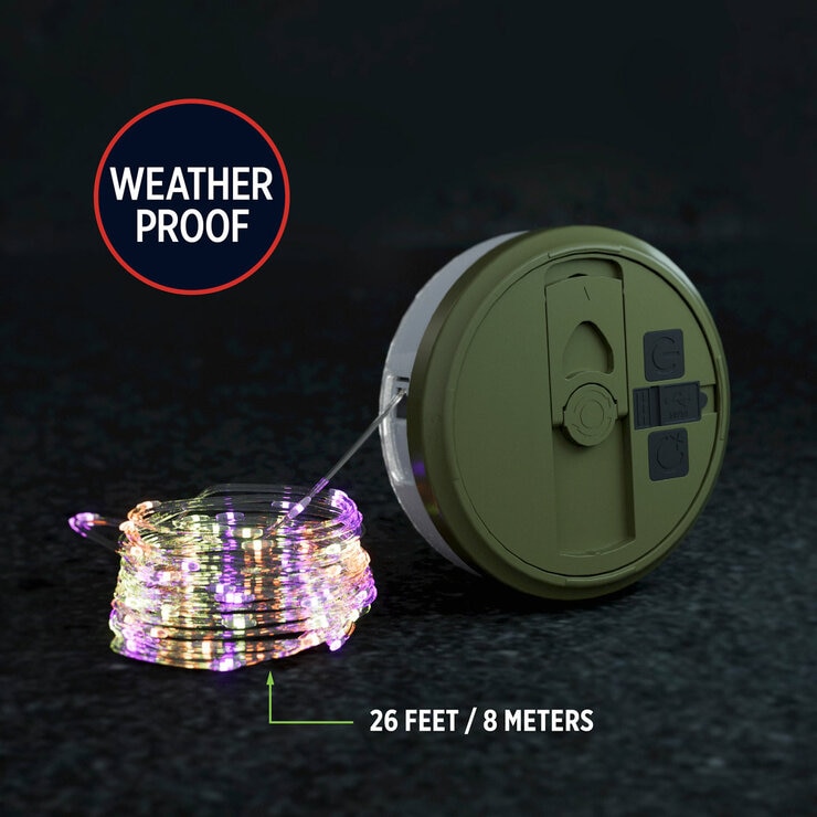 Image showing the length of the weather proof string lights
