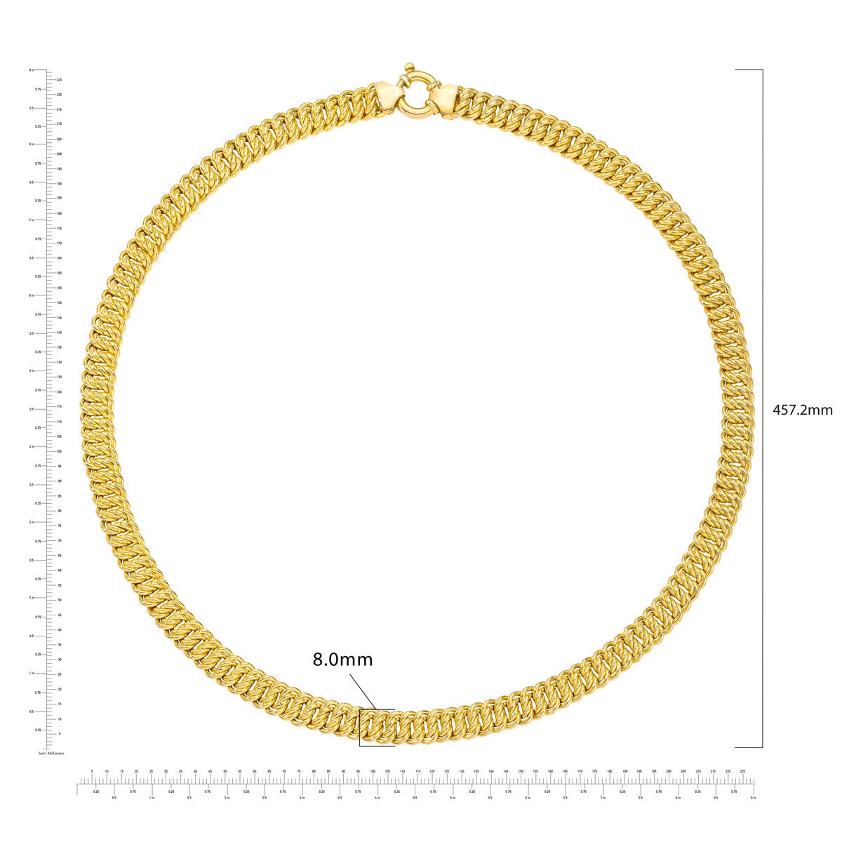 14ct Yellow Gold Infinity Link Necklace