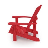Leisure Line Adirondack Faux Wood Garden Chair in Red