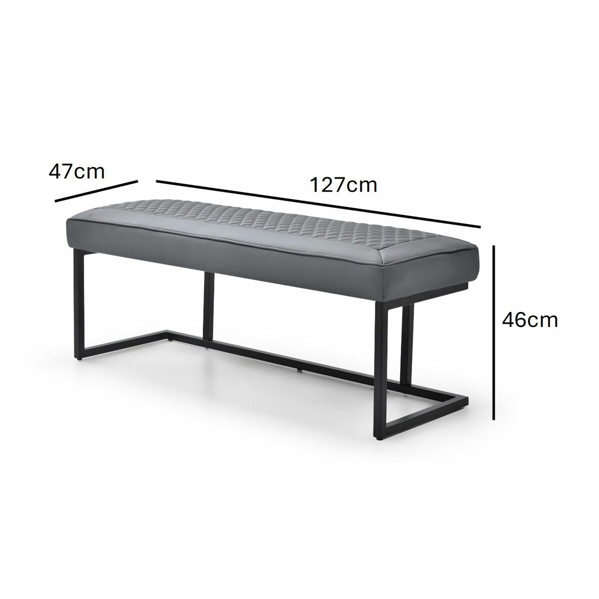Low bench with dimensions