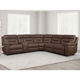 Gilman Creek Justin Brown Fabric Power Reclining Sectional Sofa