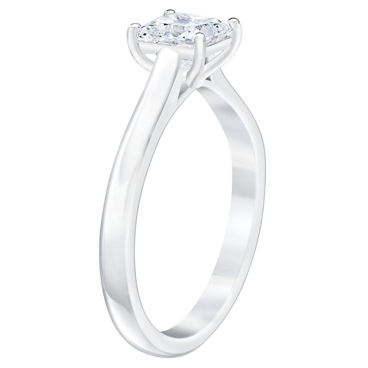 0.70ct Princess Cut Diamond Solitaire Ring, Platinum