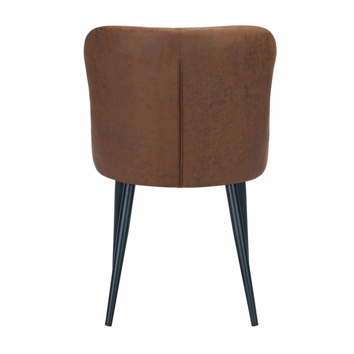 Indus Valley Henley Round Wooden Dining Table + 4 Brown Chairs