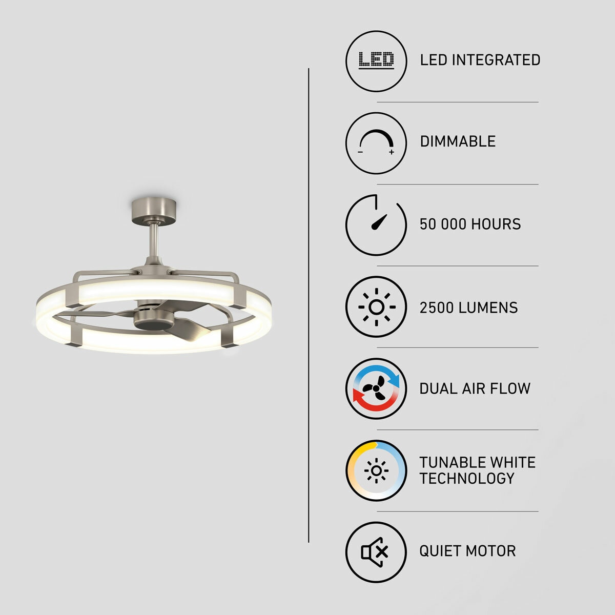 Artika Sunnyvale 28" (71cm) Fan Light with Remote Control
