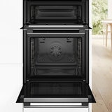 Bosch Series 6 MBA578BS7B Built In Double Electric Oven, A Rated in Silver