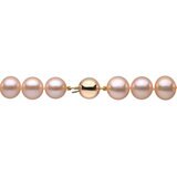 9.5mm-10mm Cultured Freshwater Gold Pearl Necklace, 18ct Yellow Gold