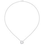 7.5-8mm Cultured Freshwater White Pearl & 0.25ctw Diamond Necklace, 14ct White Gold