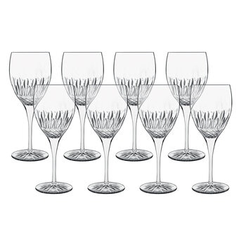 Luigi Bormioli Diamante Crystal Wine Glasses, 520ml, 8 Pack