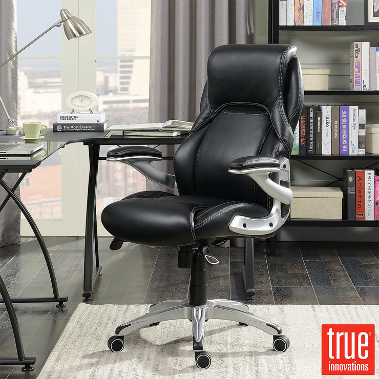 True Innovations Black Bonded Leather Managers Chair Costco UK