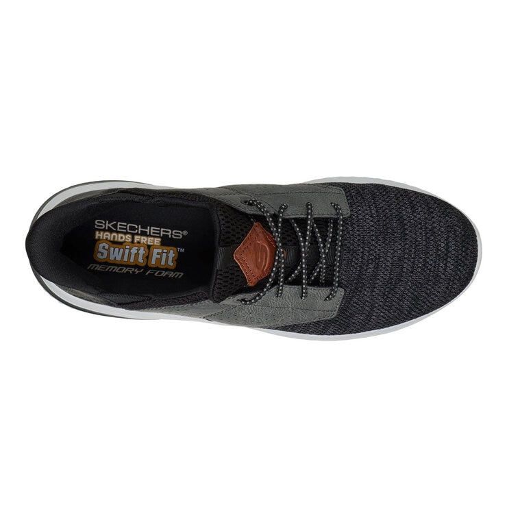 Skechers Men's Swift Fit Delson Trainer in Black, Size 9 Skechers Men's Swift Fit Delson Trainer in Black, Size 9