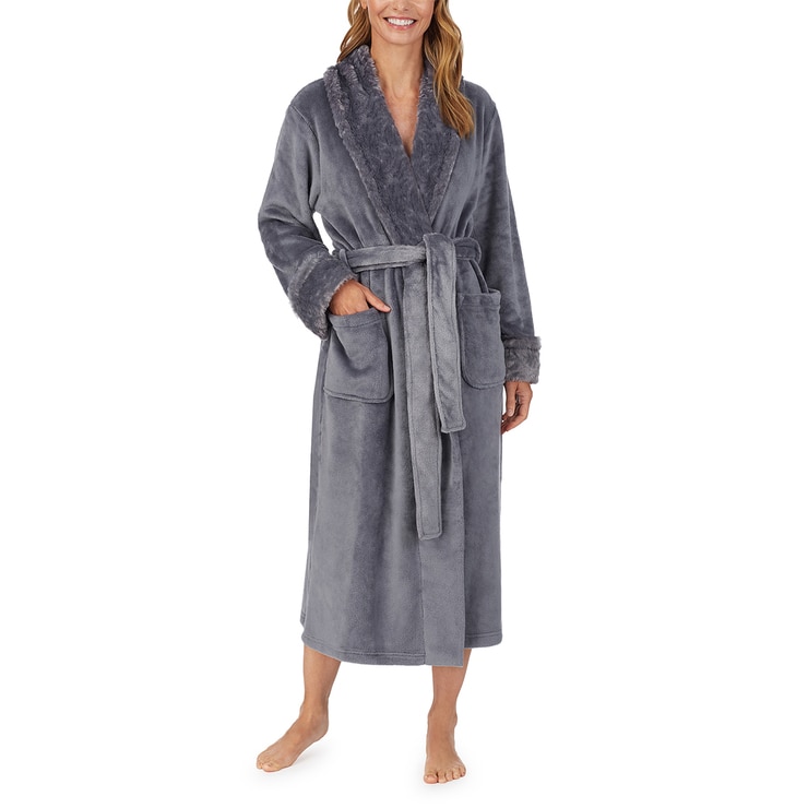 Carole Hochman Women's Plush Robe in Charcoal, Small Costco UK