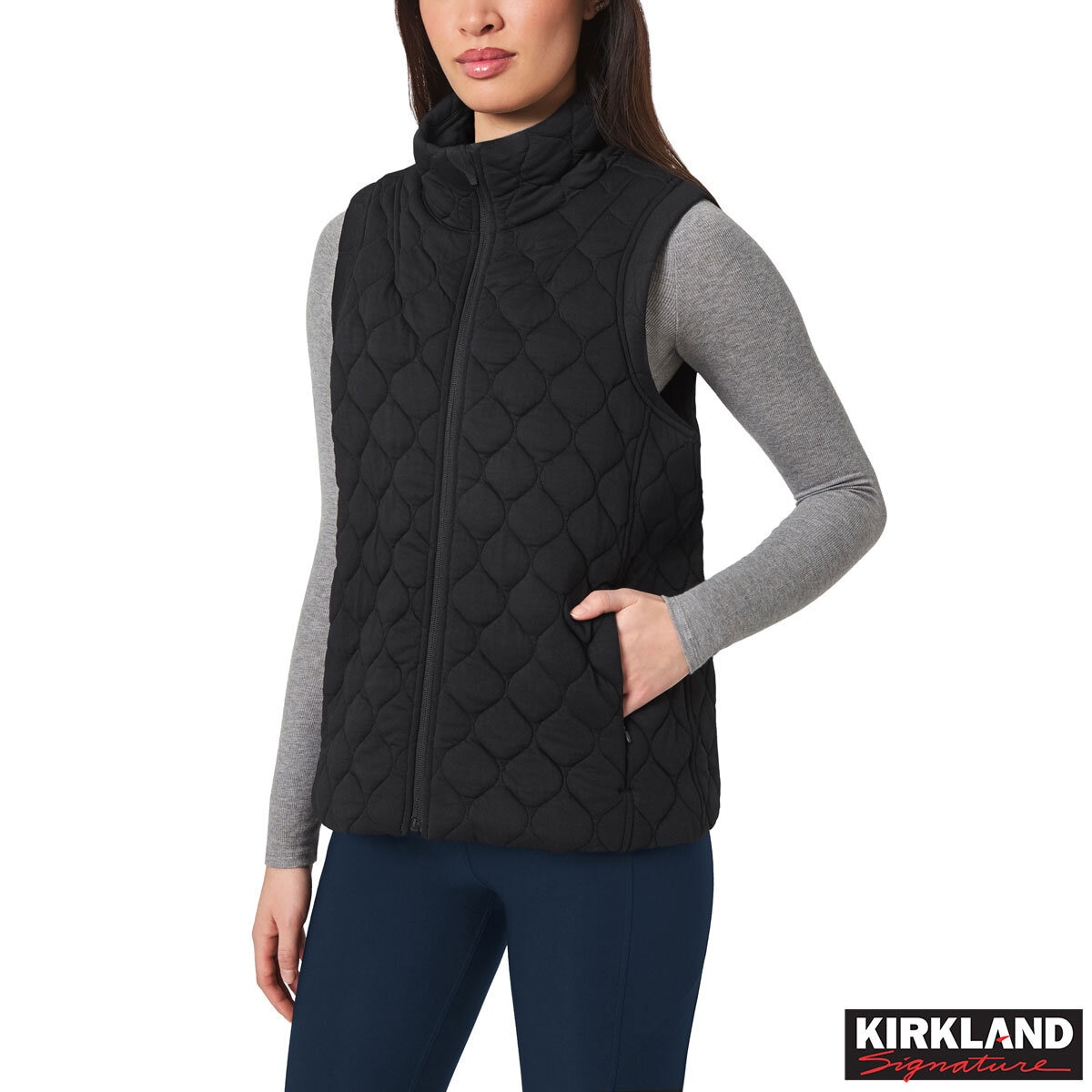 Kirkland Signature Women's Quilted Vest in Black