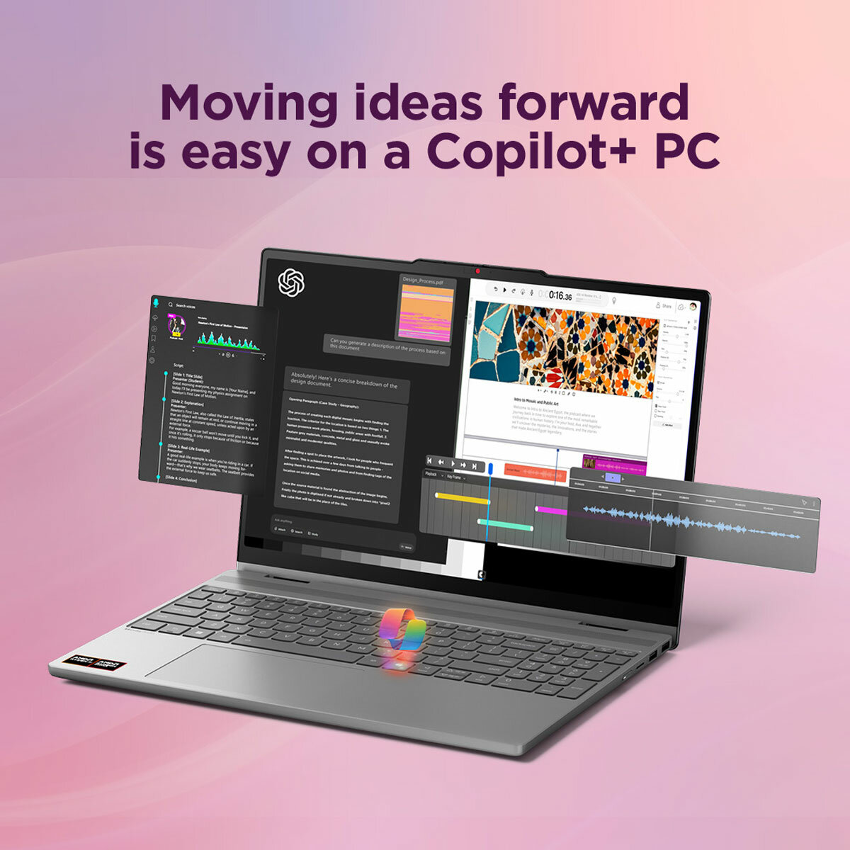 Lenovo IdeaPad 5, AMD Ryzen 7 AI, 16GB RAM, 512GB SSD, 14 Inch Convertible 2 in 1 Laptop, 83UH000UUK