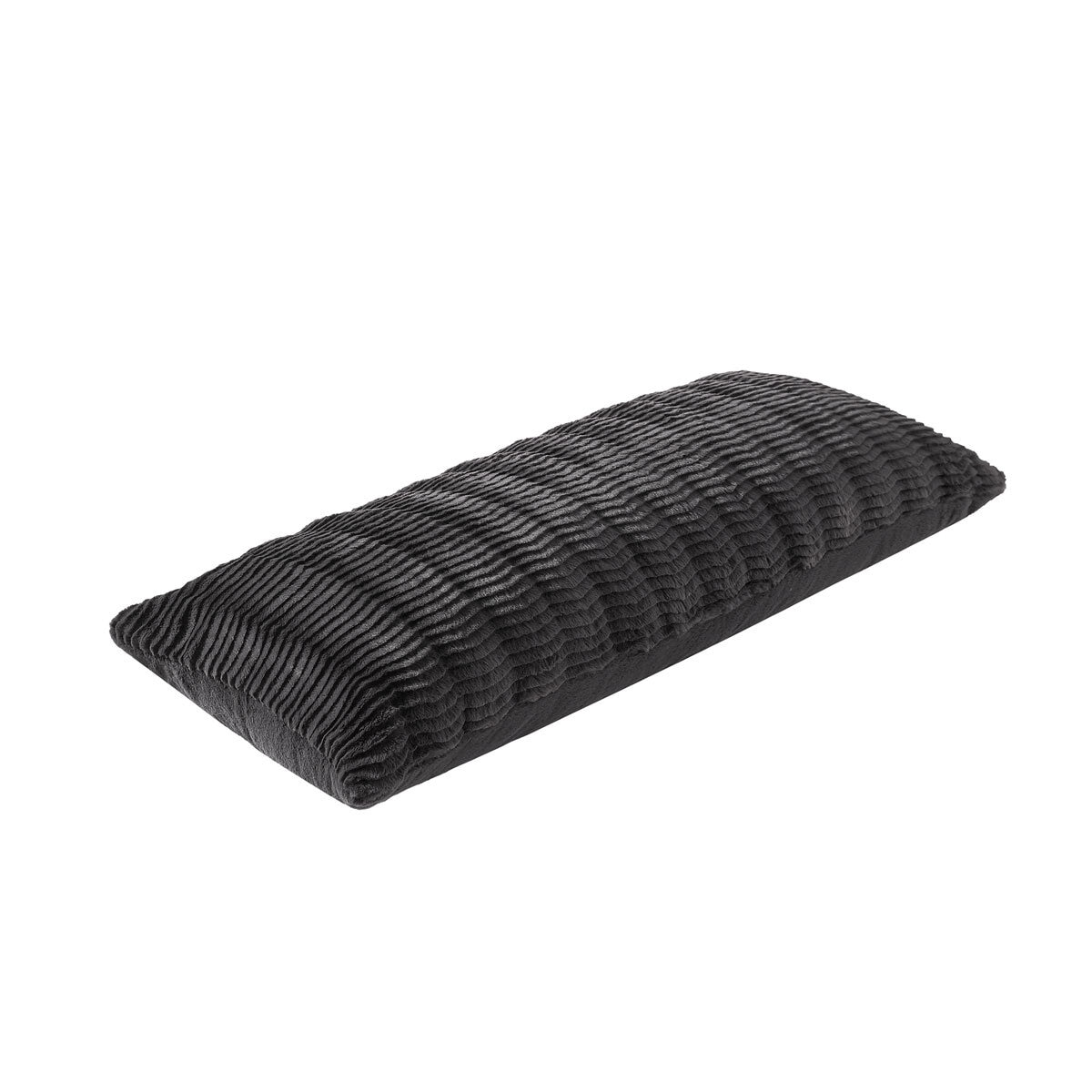 Casual Living Faux Fur Body Pillow in Dark Grey, 50 x 121 cm