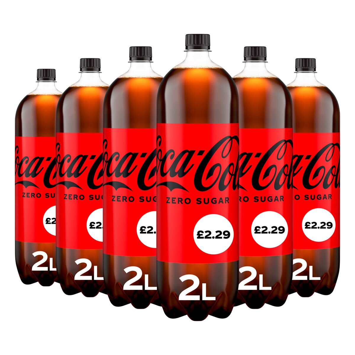 Coca Cola Zero Sugar PMP £2.29, 6 x 2L