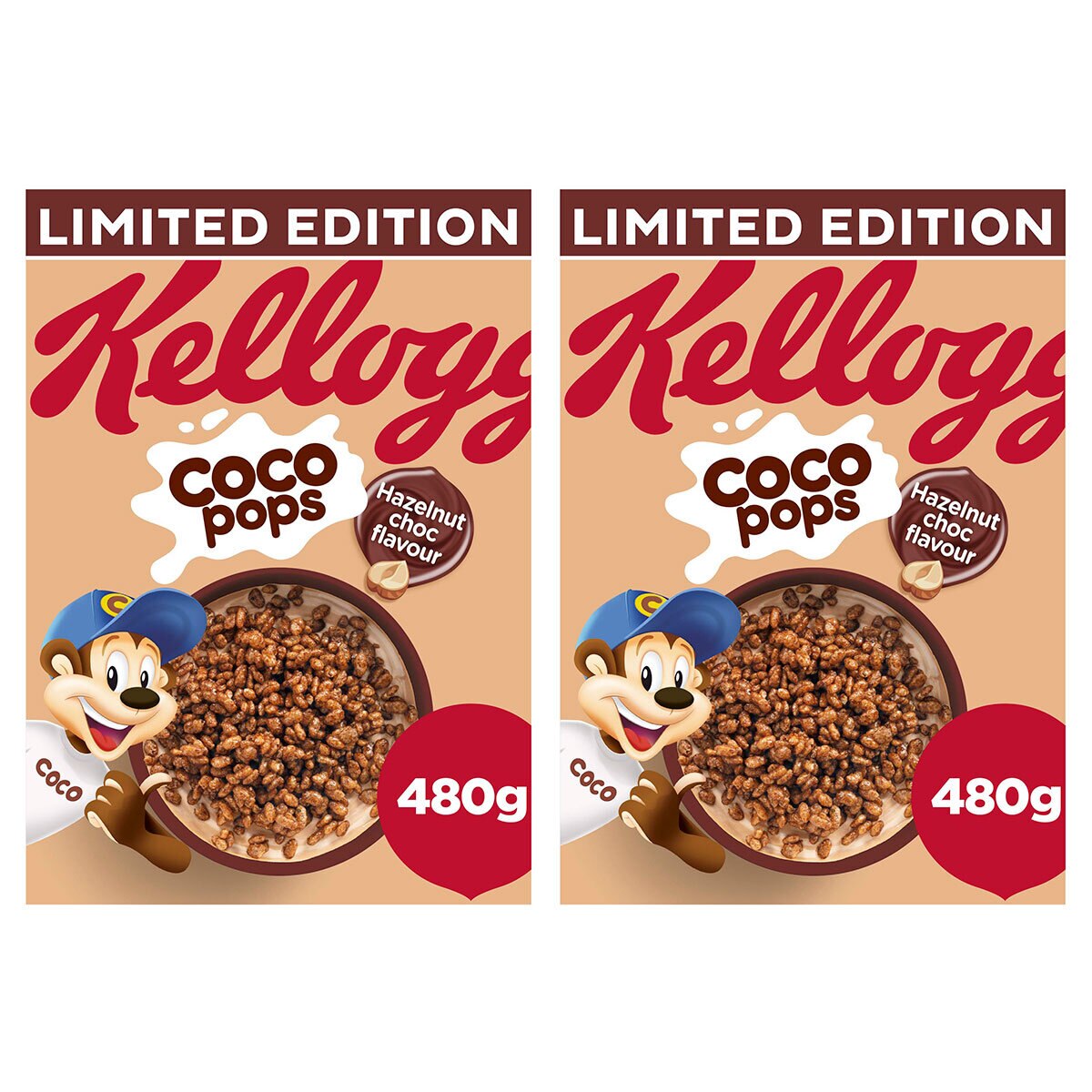 Kellogg's Coco Pops Hazelnut Flavour, 2 x 480g