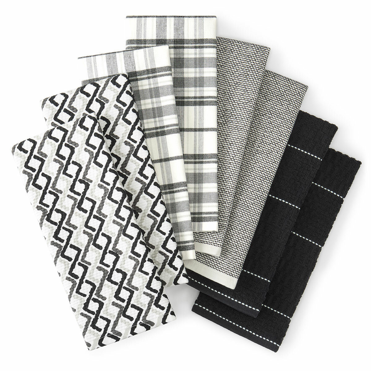 Kelly Collection Kitchen Towels 8 Pack, in 3 Colours