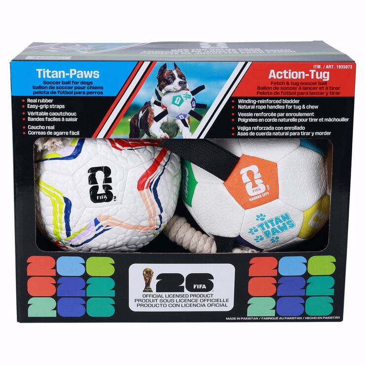FIFA World Cup Official 2026 Dog Toys, 2 Pack FIFA World Cup Official 2026 Dog Toys, 2 Pack