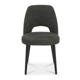 Bentley Designs Vintage Peppercorn Upholstered Chair, Grey Fabric