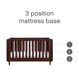 Tutti Bambini Japandi 4 Piece Nursery Set, Walnut Finish