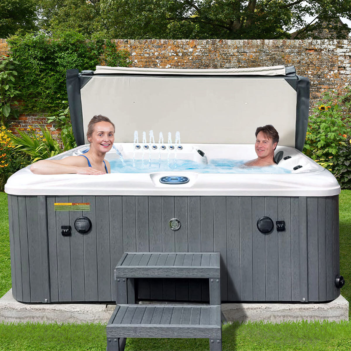 Blue Whale Spa Fisher Cove 85-Jet 6 Person Hot Tub - Delivered and Installed
