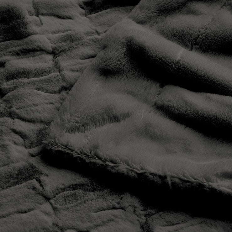 Safdie Luxury Faux Rabbit Fur Grey Throw, 127 x 178 cm Safdie Luxury Faux Rabbit Fur Grey Throw, 127 x 178 cm
