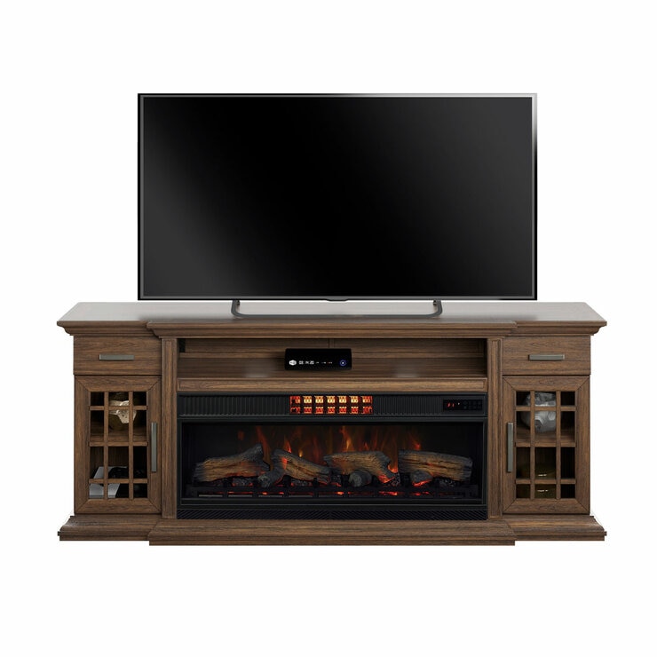 Tresanti Everett Media Mantel with ClassicFlame CoolGlow 2-in-1 Electric Fireplace & Fan
