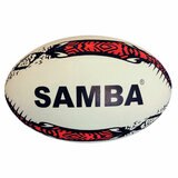 Studio image of the front of the samba rugby ball Studio image of the front of the samba rugby ball