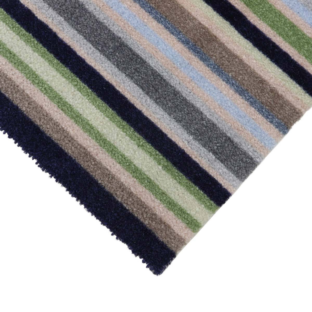 Close up image of corner of mat on white background
