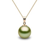 Pistachio Tahitian Treated Pendant, 18ct Yellow Gold