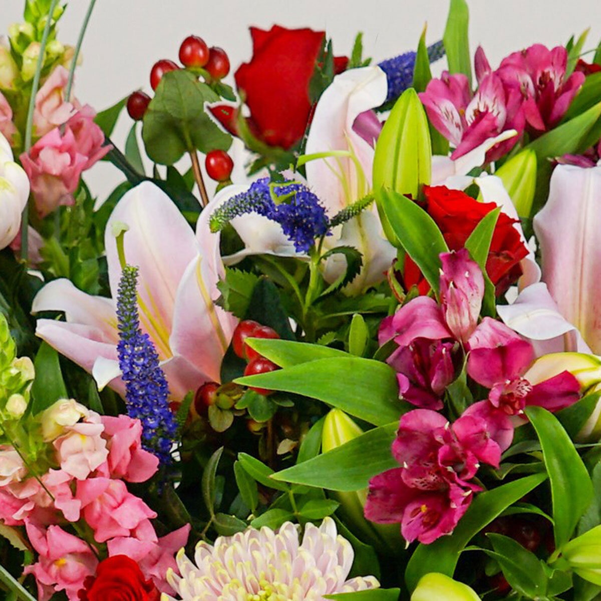 48 Stem Crimson Whisper Flower Bouquet with Greetings Card